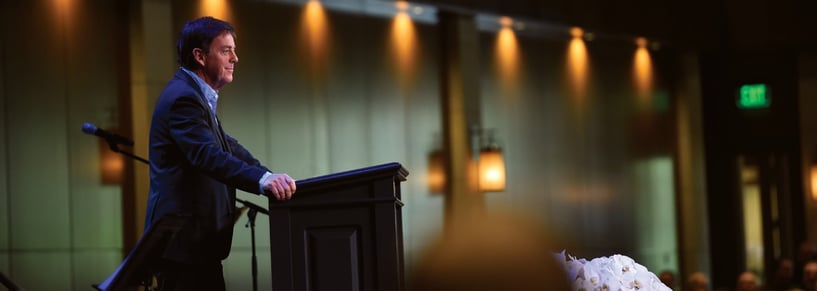 Alistair Begg in the pulpit Alistair Begg in the pulpit