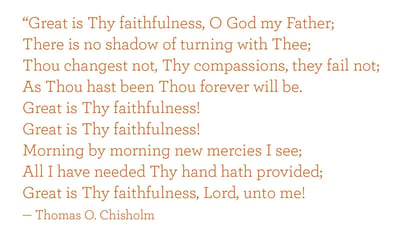 Great is Thy Faithfulness