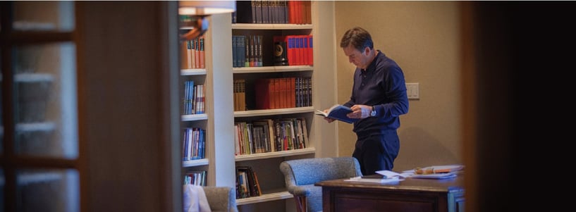 Alistair Begg in his office Alistair Begg in his office