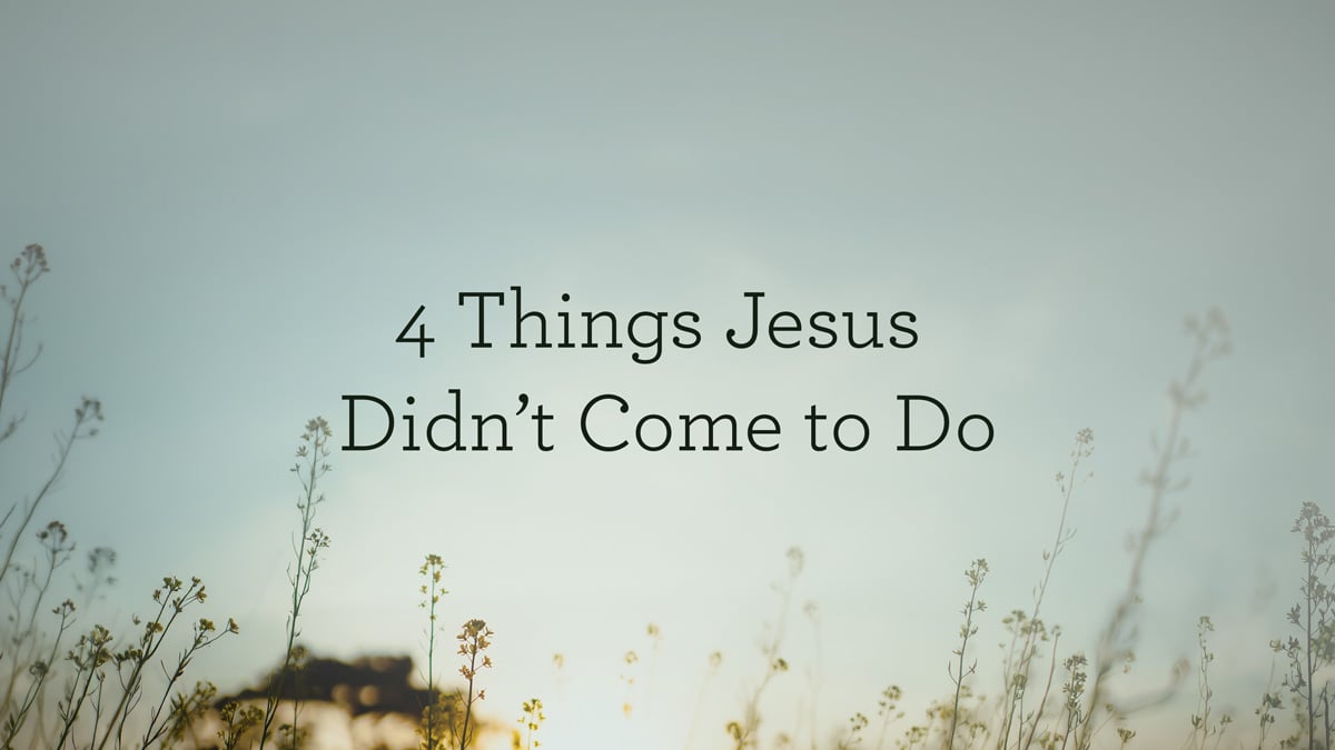 4 Things Jesus Didn’t Come to Do