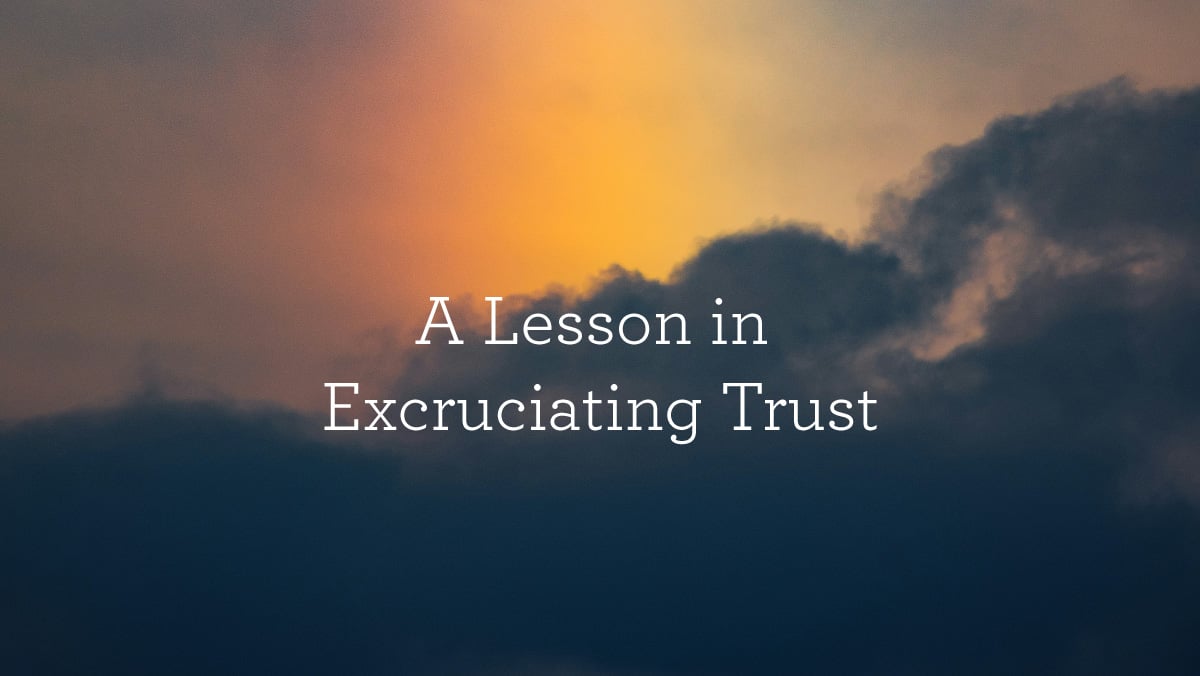 A Lesson in Excruciating Trust