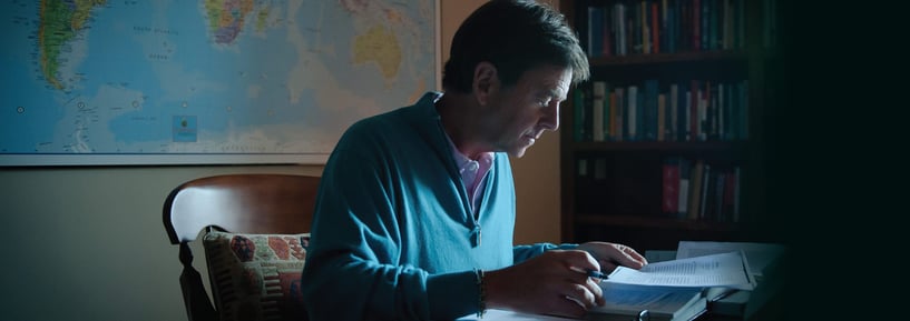 Alistair writing Alistair writing