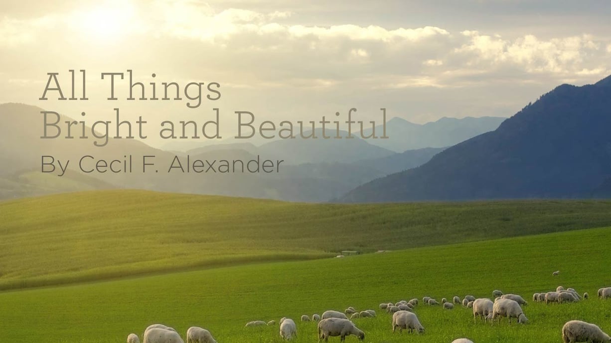 Hymn “all Things Bright And Beautiful” By Cecil F Alexander