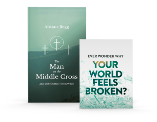 Man On The Middle Cross With Gospel Tract