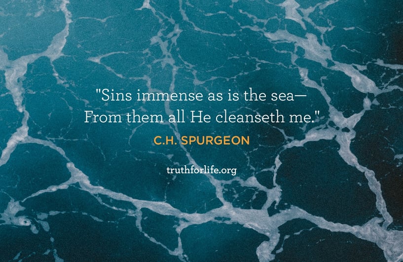 Sins immense as is the sea— From them all He cleanseth me. - C.H. Spurgeon
