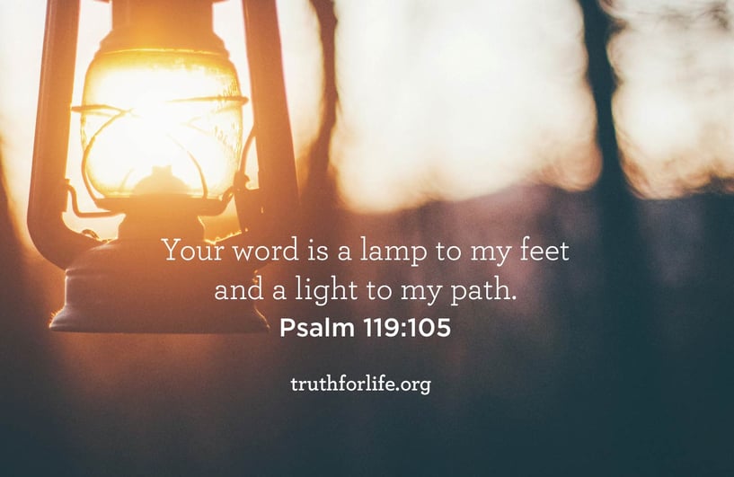 Your word is a lamp to my feet and a light to my path. - Psalm 119:105
