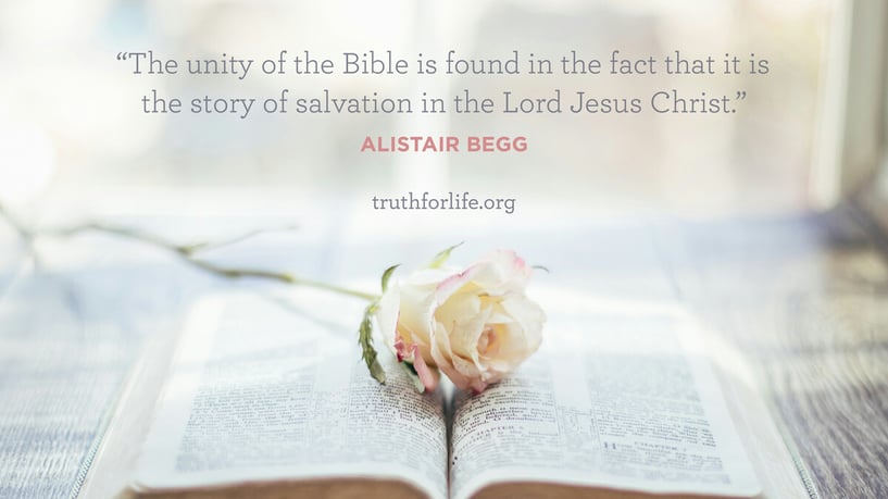 The unity of the Bible is found in the fact that it is the story of salvation in the Lord Jesus Christ. - Alistair Begg