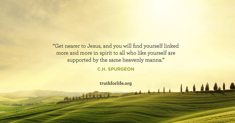 Get nearer to Jesus, and you will find yourself linked more and more in spirit to all who like yourself are supported by the same heavenly manna. - C.H. Spurgeon