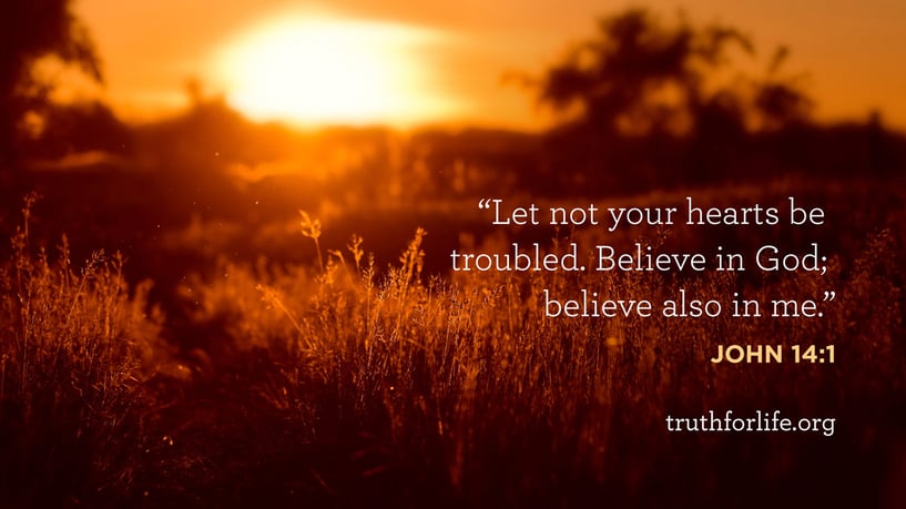 Let not your hearts be troubled. Believe in God; believe also in me. - John 14:1