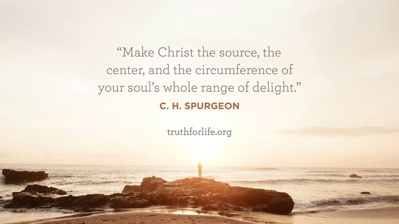 Make Christ the source, the center, and the circumference of your soul’s whole range of delight. - C.H. Spurgeon Make Christ the source, the center, and the circumference of your soul’s whole range of delight. - C.H. Spurgeon