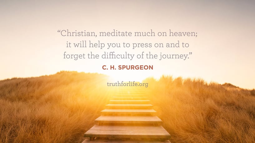 Christian, meditate much on heaven; it will help you to press on and to forget the difficulty of the journey. - C.H. Spurgeon