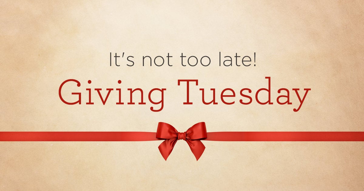 thumbnail image for If You Missed Giving Tuesday, It's Not Too Late!