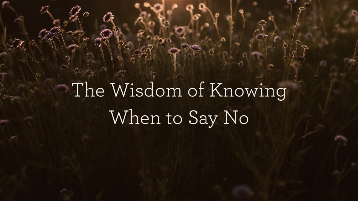 thumbnail image for The Wisdom of Knowing When to Say No