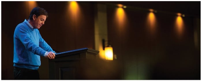 Alistair Begg in the pulpit